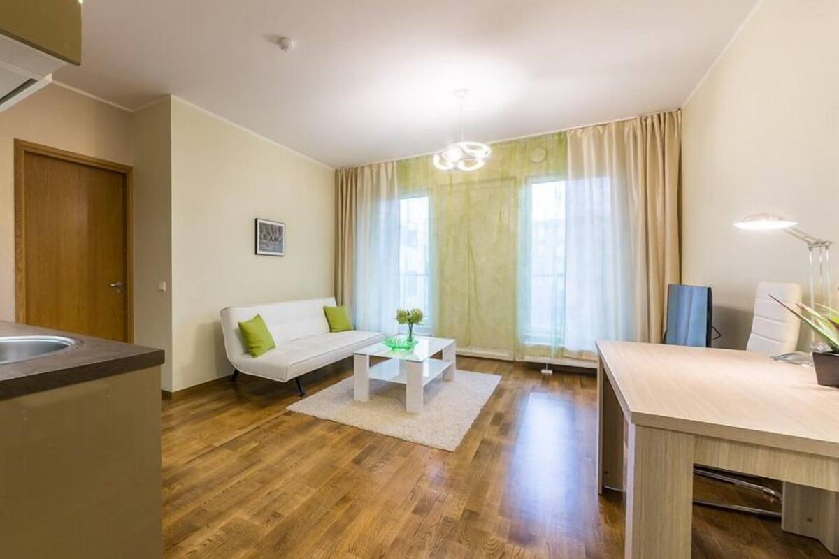 Apartment, 1 Schlafzimmer, Terrasse (Narva street 5) | Schallisolierte Zimmer, Bügeleisen/Bügelbrett, kostenlose Babybetten