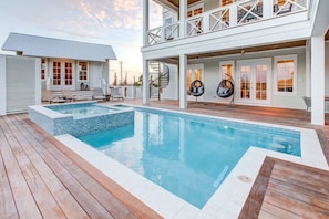 A heated pool