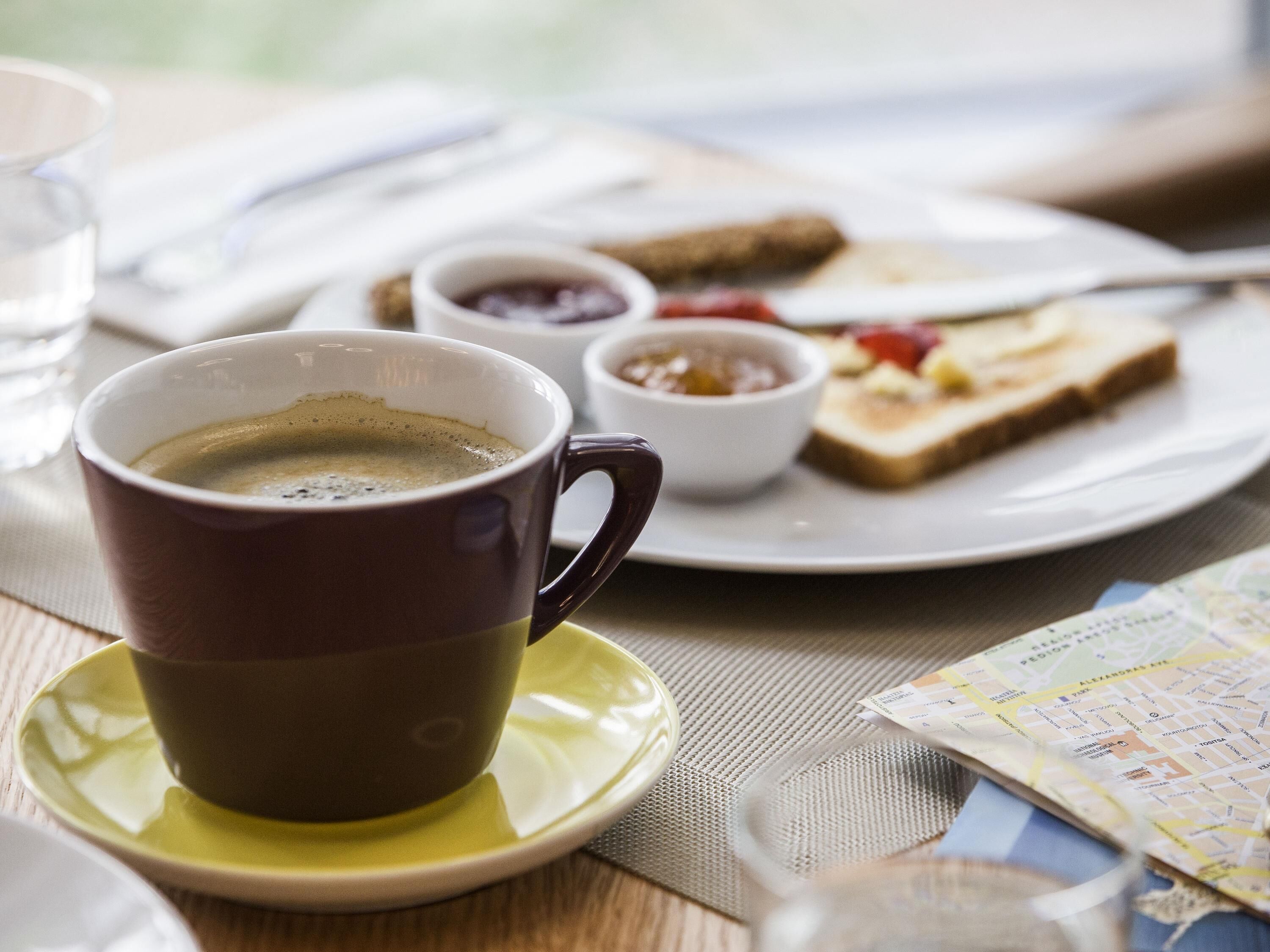 daily buffet breakfast (eur 15 per person)