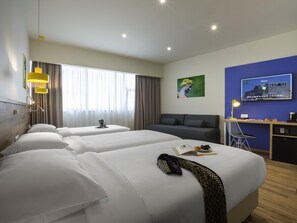 Family Room, 2 Double Beds | Hypo-allergenic bedding, pillowtop beds, in-room safe, desk - ibis Styles Athens Routes (Athens)