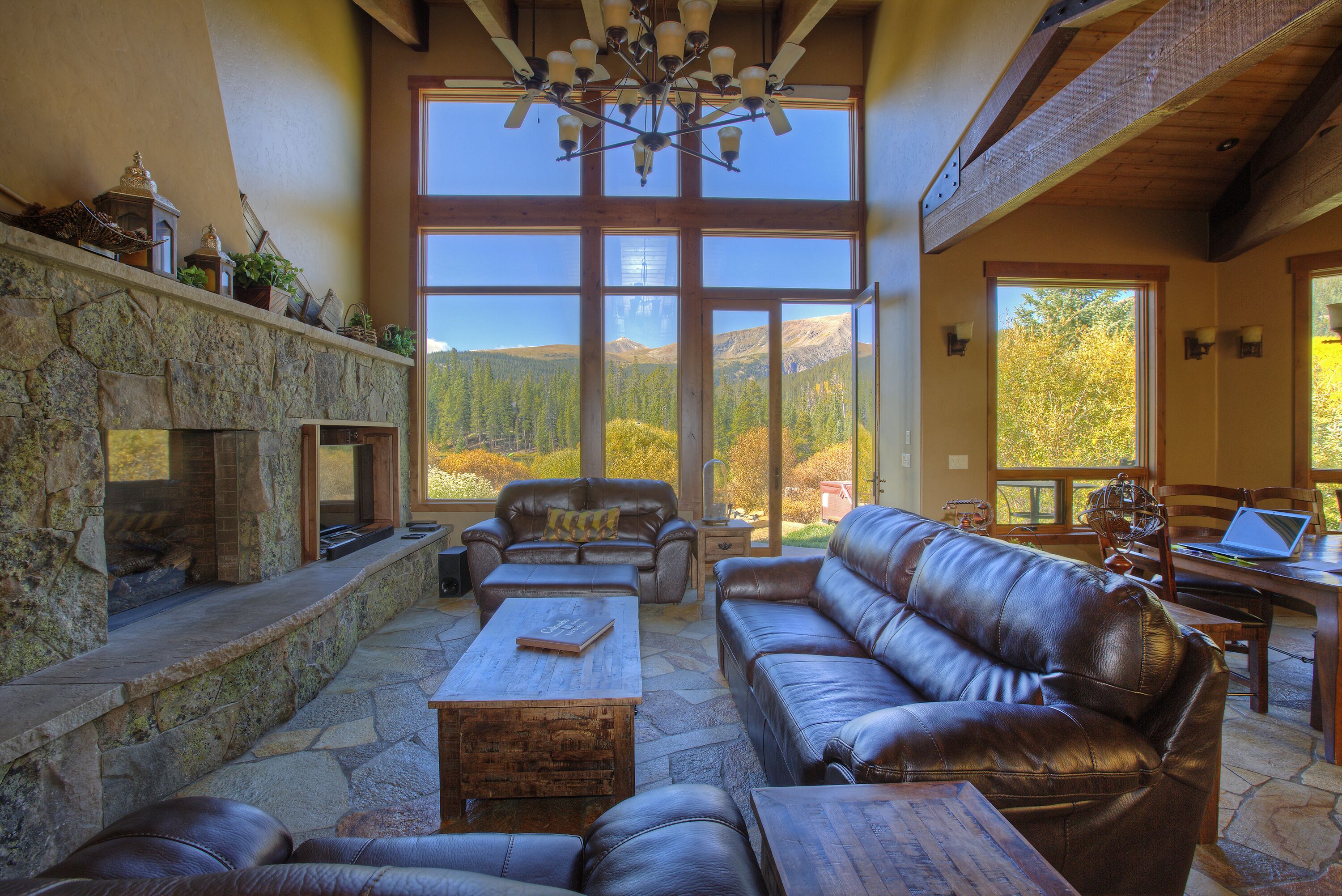 Smart TV, chimenea, videojuegos y reproductor de DVD 