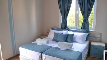 Kamar Double Comfort, pemandangan kebun | Tirai kedap cahaya, Wi-Fi gratis, dan seprai linen