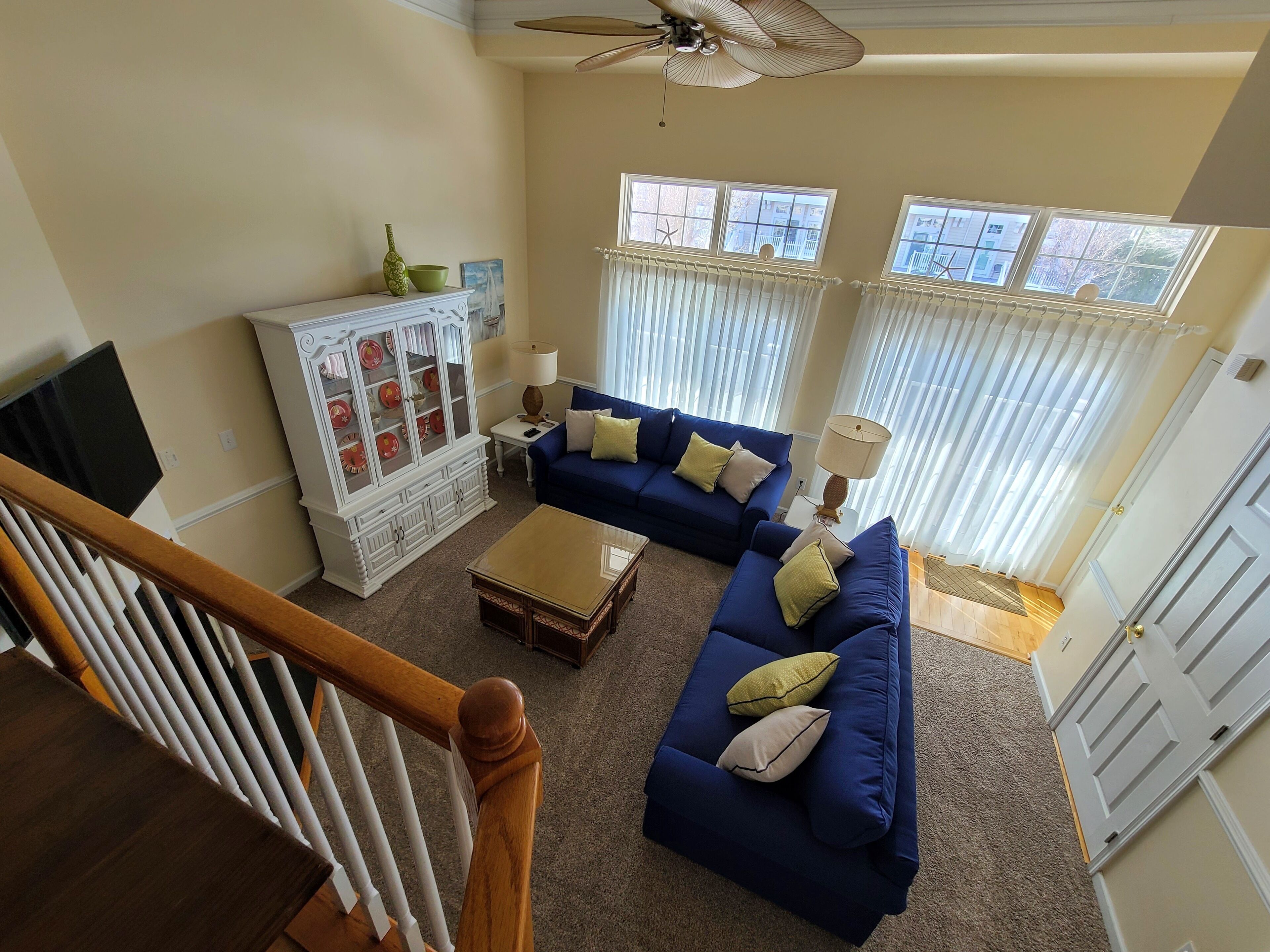 Smart TV, fireplace, DVD player, foosball