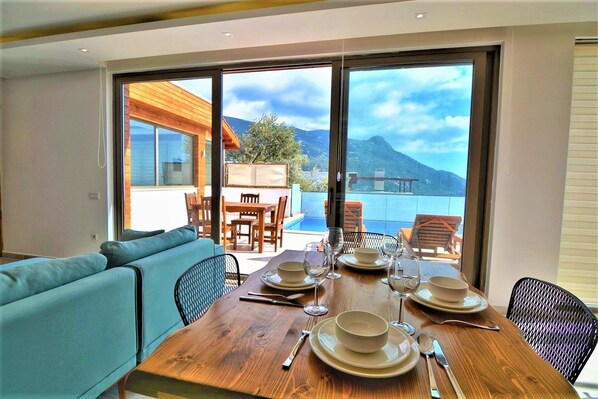 Villa, Pool View | In-room dining