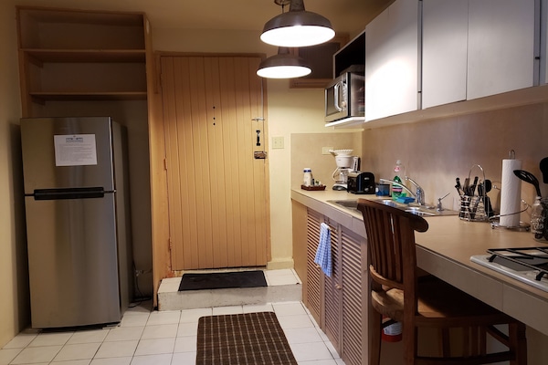 Deluxe Apartment, 1 Queen Bed with Sofa bed, Harbor View, Slope side, Apt#2 | Private kitchen | Full-size fridge, microwave, oven, stovetop