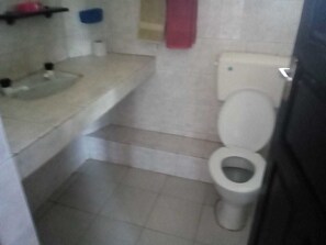 Chambre Double | Salle de bain | Douche, articles de toilette gratuits, serviettes fournies