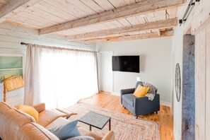 Seahorse Cottage, 2 Bedrooms, Ocean View | Living area | Flat-screen TV - Lighthouse Lane Cottages (Indian Harbour)