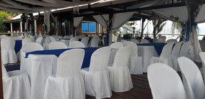 Outdoor banquet area