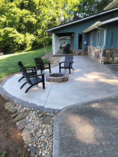 Sunset View Estate, a farm setting, upscale house.