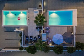 Outdoor pool - Double Room with Balcony and Pool (Novalja)