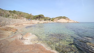 Playa en los alrededores y camastros