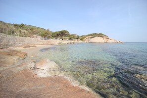 Beach nearby, sun-loungers