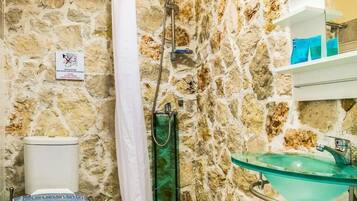 Villa, 2 Bedrooms, Private Pool, Sea View | Bathroom | Deep-soaking bathtub, towels, toilet paper
