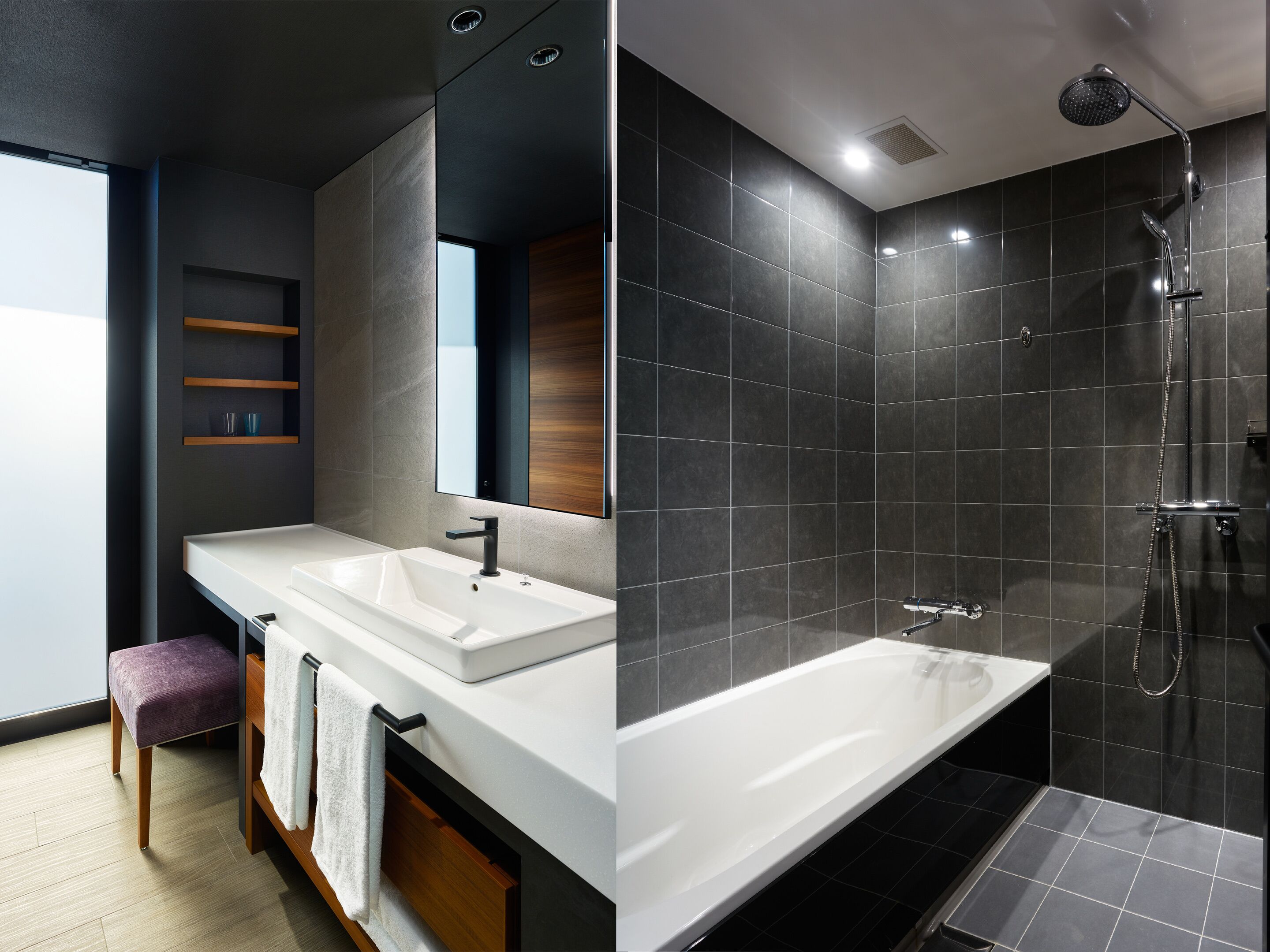 Deluxe , 2 beds , with balcony, Non Smoking | Bathroom | Separate tub and shower, deep soaking tub, free toiletries, hair dryer