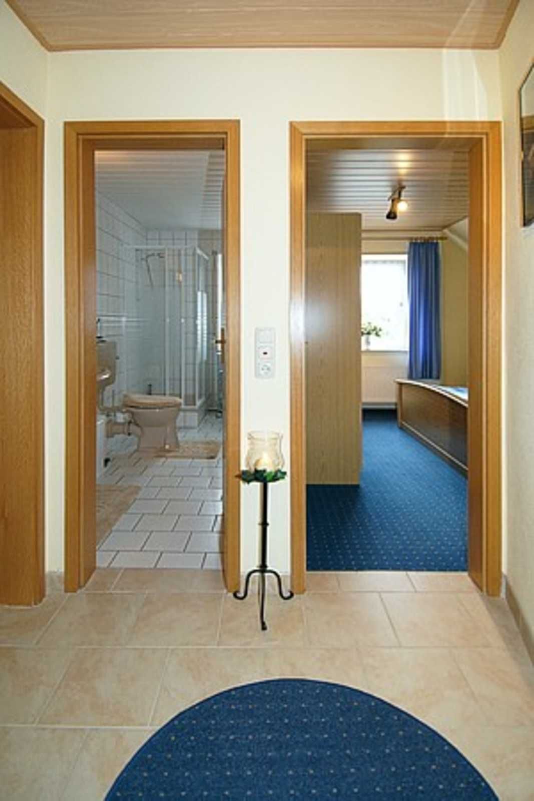 Douche, serviettes fournies