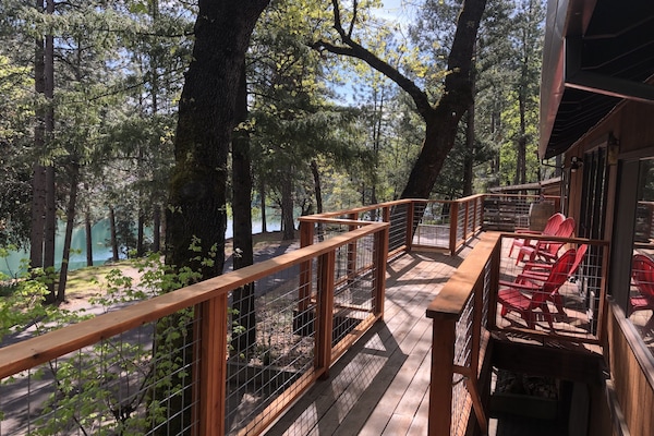 Wrap around deck with access to the house