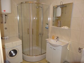 Free toiletries, hair dryer, slippers, towels