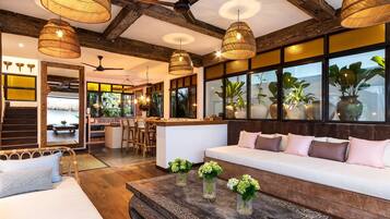 Family Villa, 4 Bedrooms | Living area | Flat-screen TV