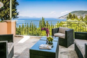 Villa, 4 Bedrooms, Private Pool, Sea View | Terrace/patio - Villa Ulysses (Kefalonia)
