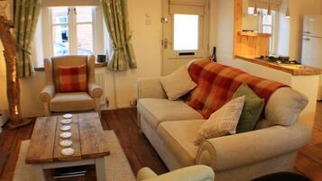 TV, fireplace, smart speakers, streaming services