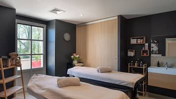 Sauna, hot tub, steam room, body treatments, hot stone massages