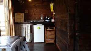 Bangalô família, vista para o jardim | Cozinha americana privada
