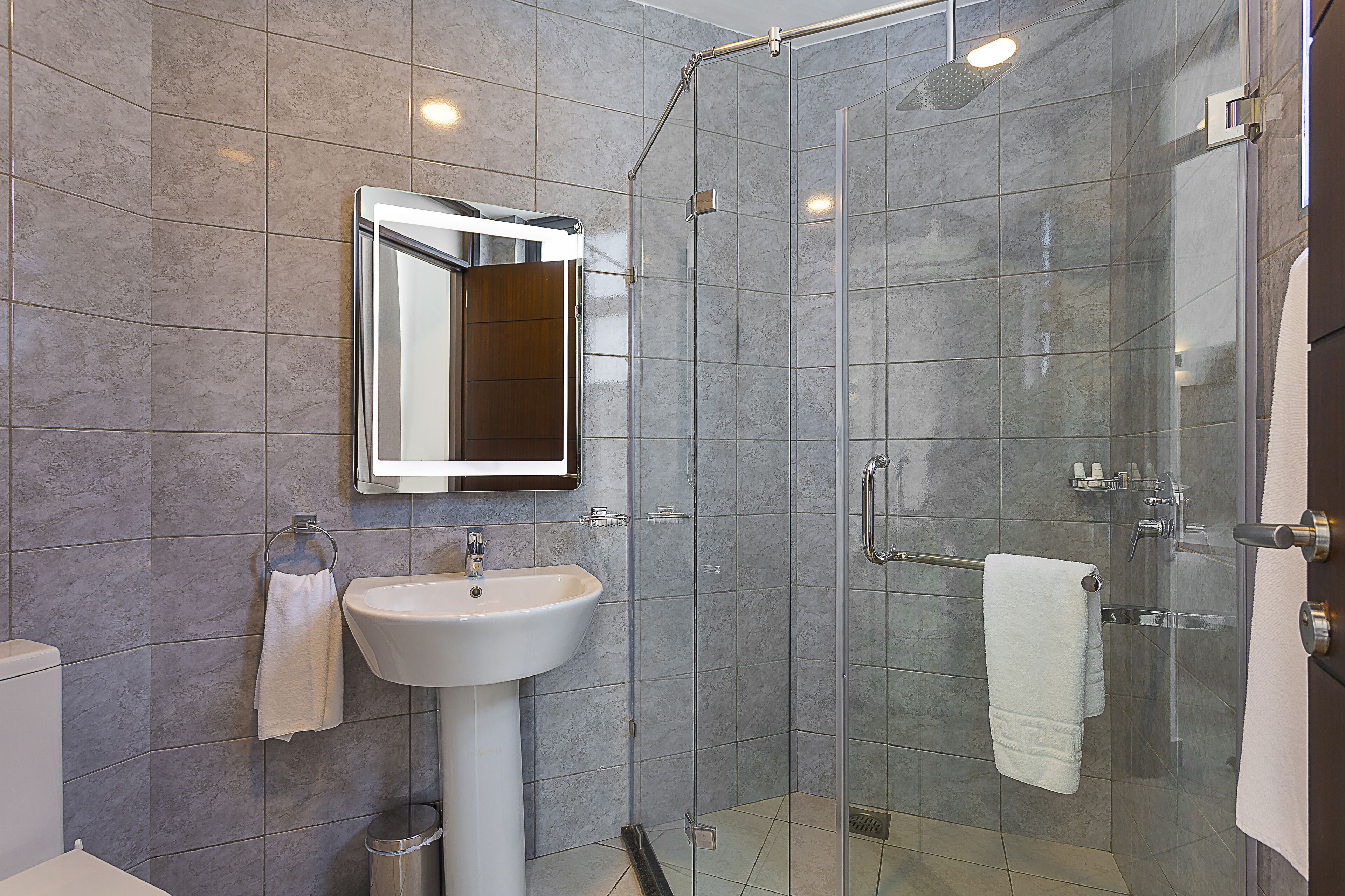 Standard Suite, 1 King Bed, City View | Bathroom | Shower, rainfall showerhead, free toiletries, hair dryer