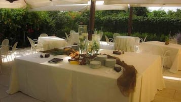 Outdoor wedding area