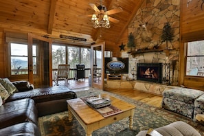 Fireplace, DVD player