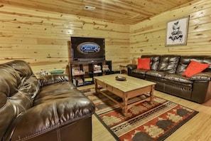 TV, fireplace, DVD player, table football