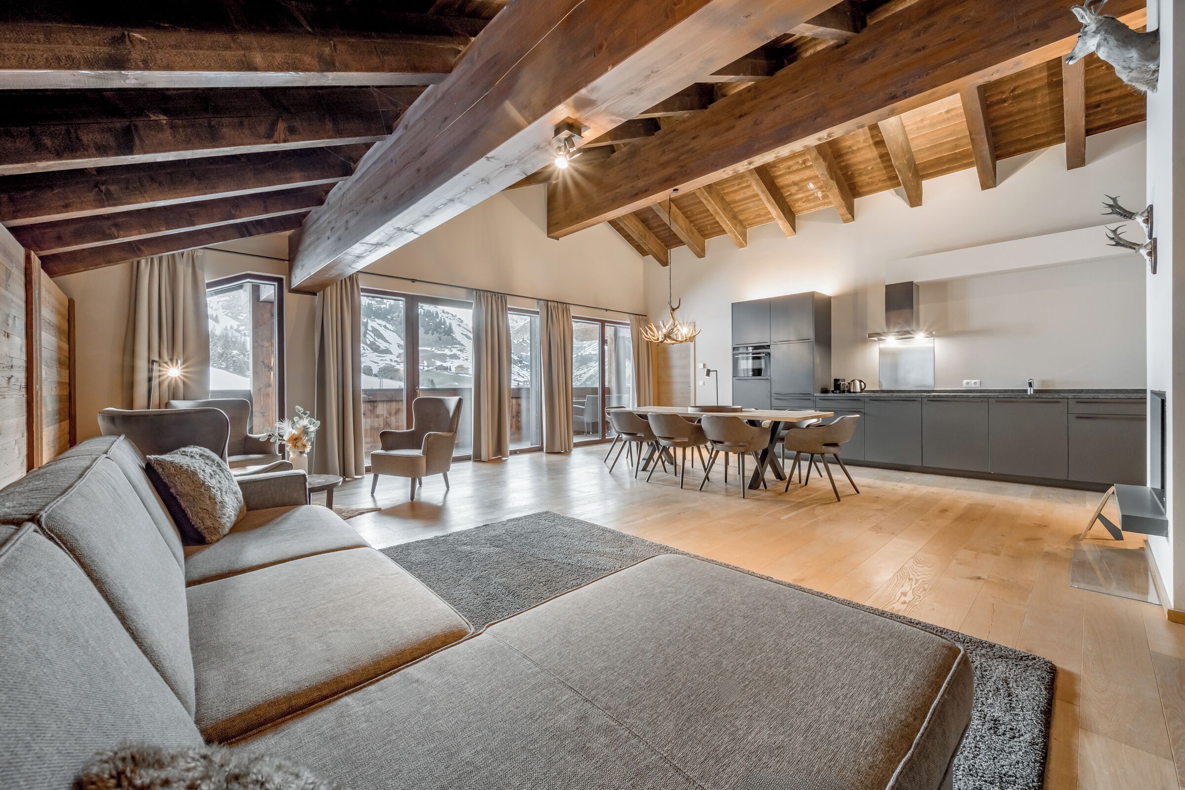 Penthouse Apartment | 6+2 | Private kitchen | Full-sized fridge, microwave, stovetop, dishwasher