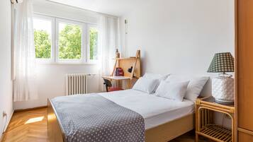 City Apartment, City View | Frette Italian sheets, premium bedding, memory foam beds