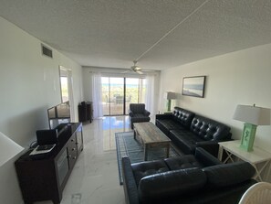 TV, DVD player, books