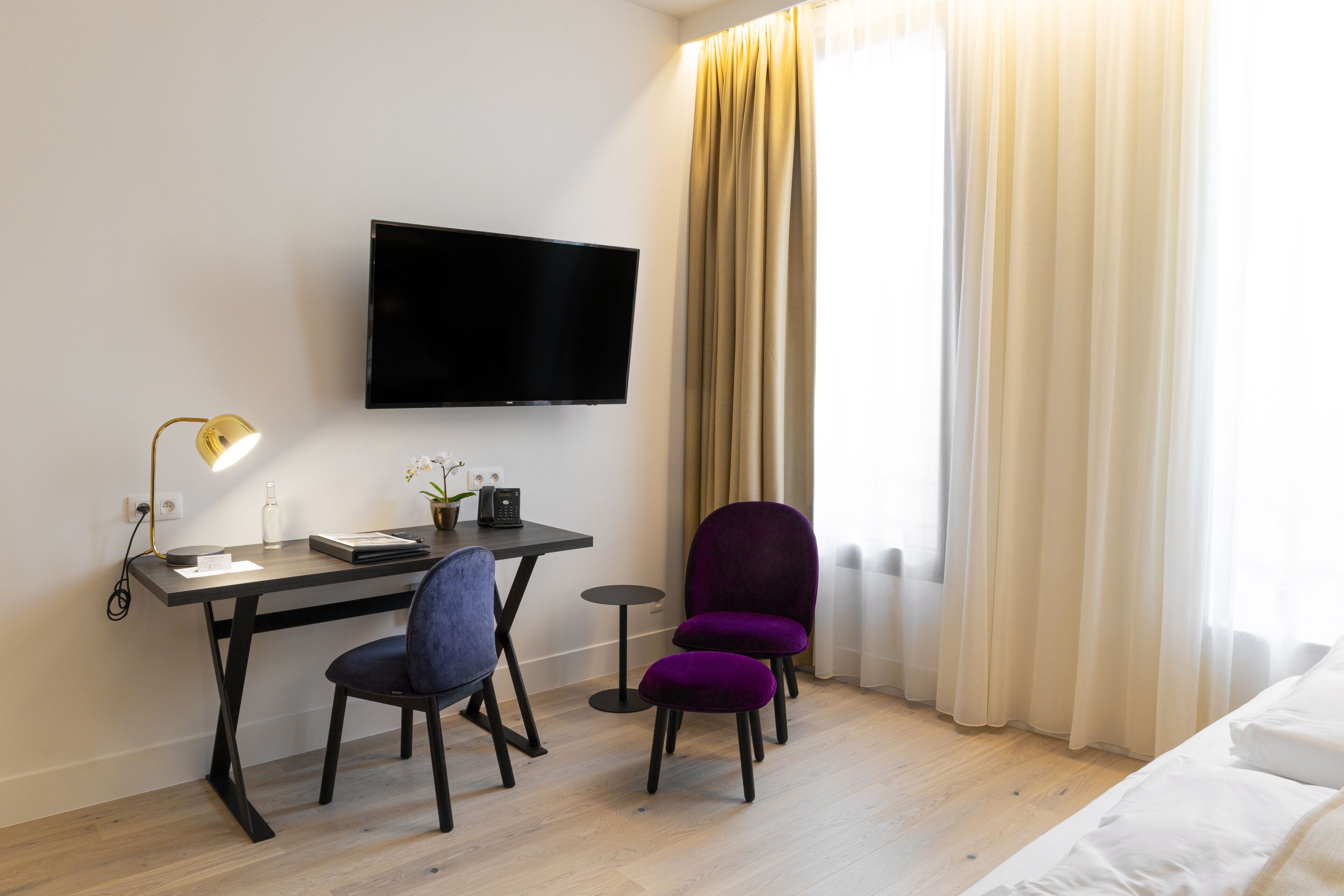 superior double or twin room | free minibar items, in-room safe, desk, blackout curtains