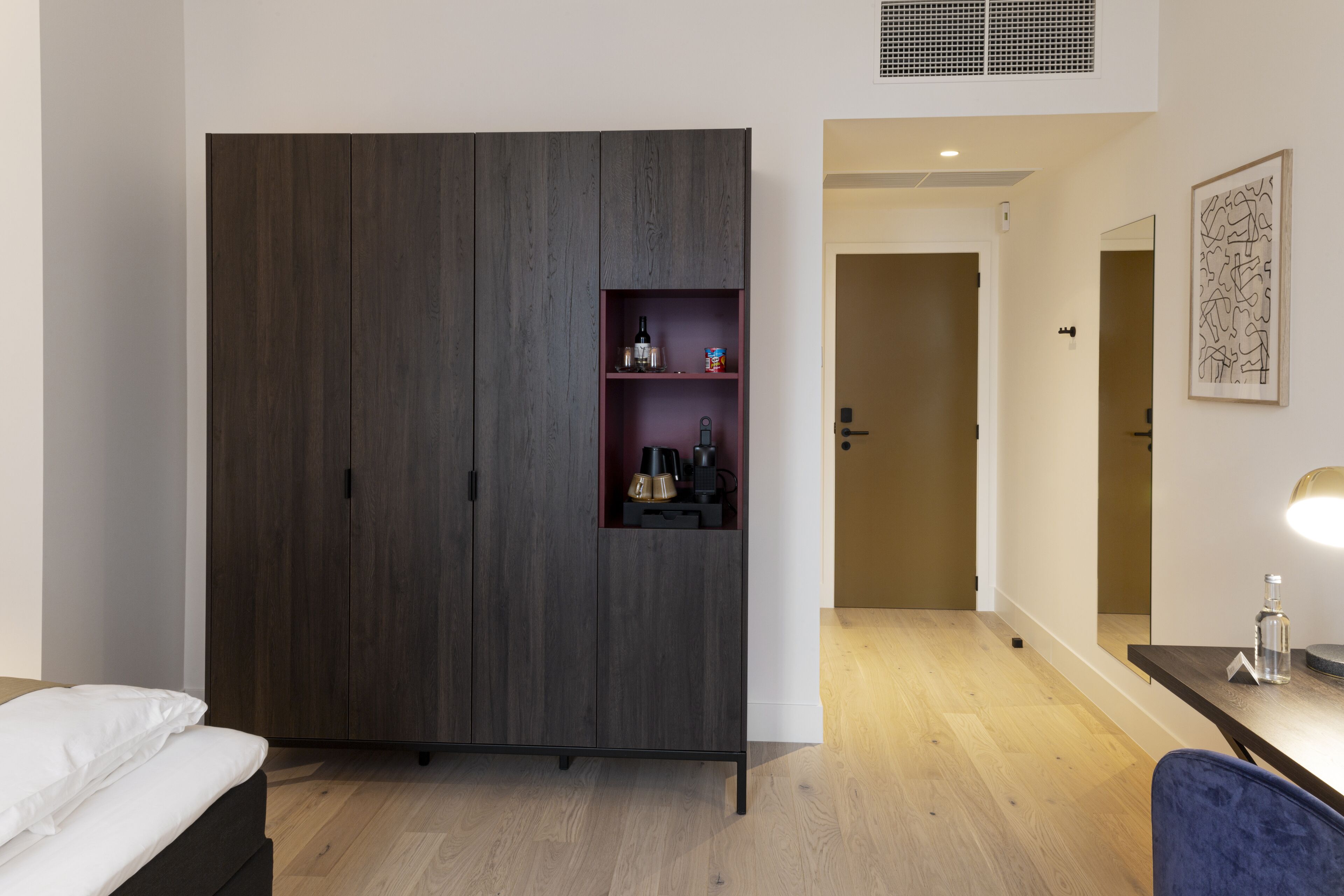 classic double or twin room | free minibar items, in-room safe, desk, blackout curtains