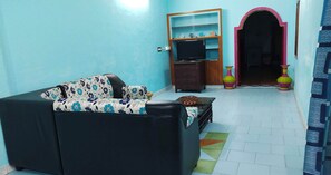 Living area - The Orange House, Center Ville Pondicherry (MG Road Area)