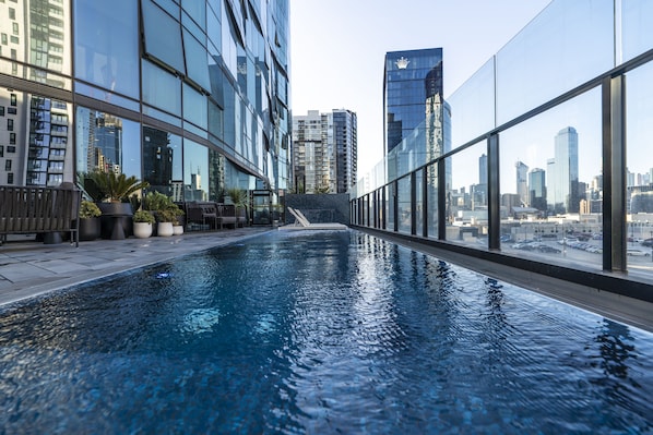 Outdoor pool, a heated pool