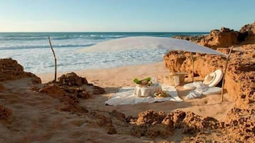 Vlak bij het strand