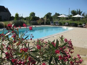 A heated pool
