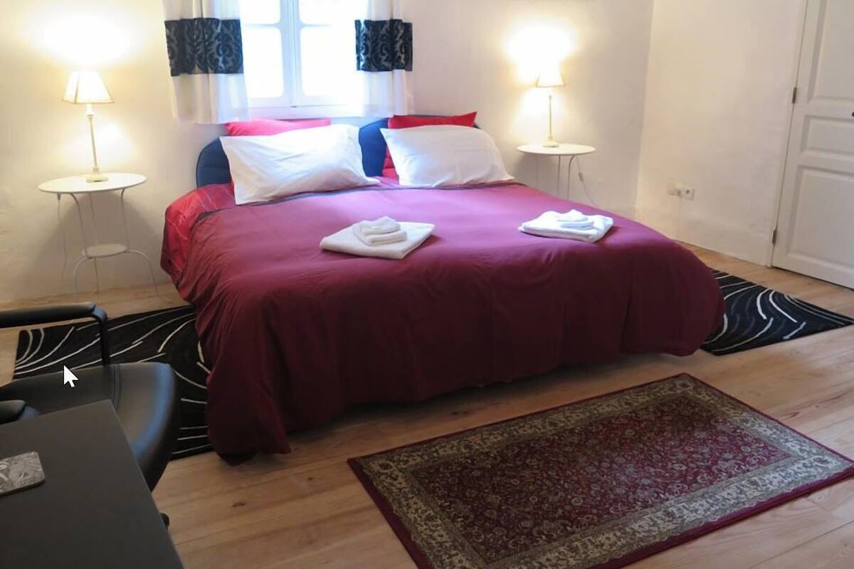 Doppelzimmer (The Blue) | Schreibtisch, Bügeleisen/Bügelbrett, kostenlose Babybetten