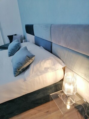 Frette Italian sheets, premium bedding, down comforters