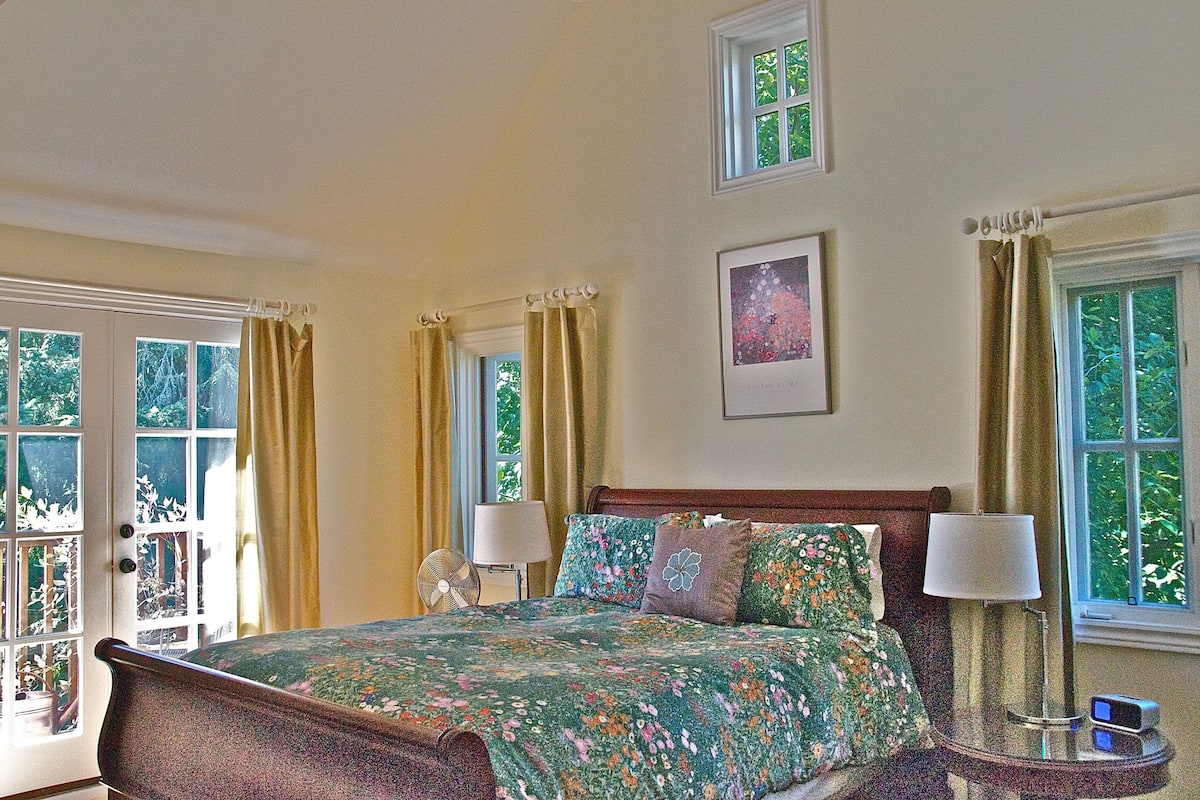 Premium bedding, down duvets, pillow-top beds, individually decorated