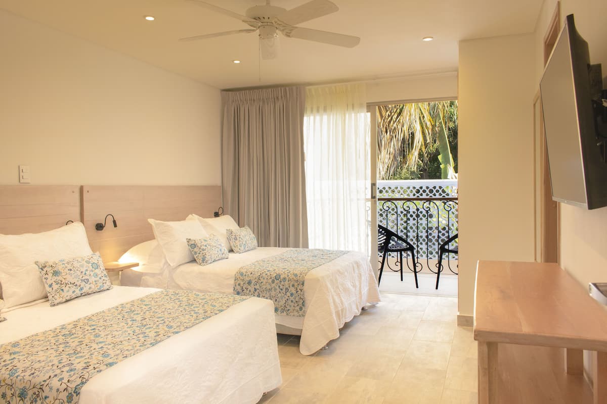 standard twin room, 2 double beds | in-room safe, iron/ironing board, free wifi, bed sheets