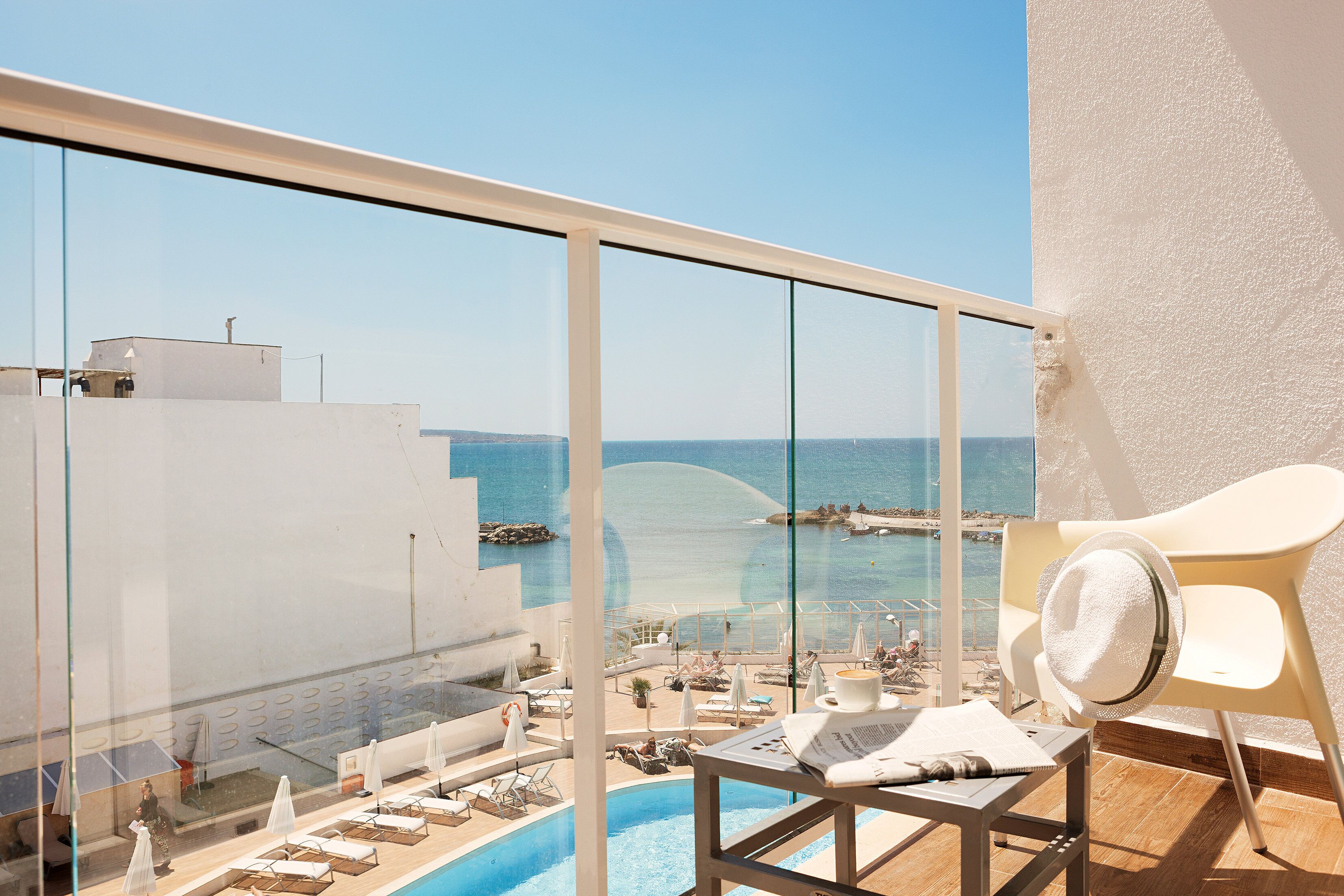 双床房, 部分海景 (Twin Reduced Sea View) | 露台