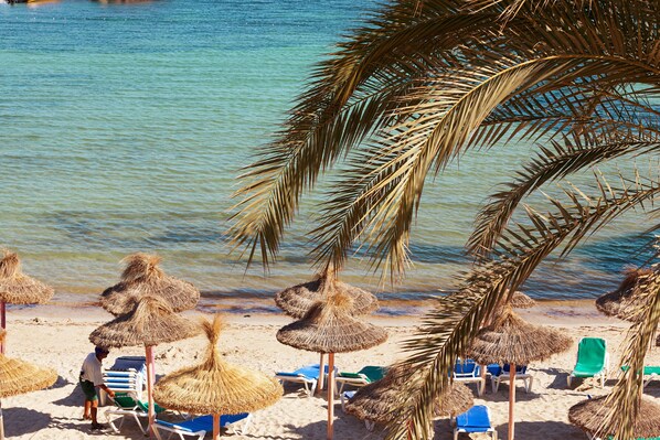 근처 해변, 백사장, 비치 타월, 4 개의 비치 바