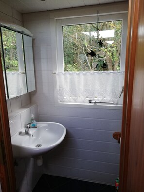 Douche, séchoir à cheveux
