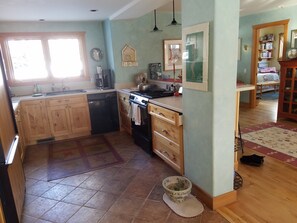 Fridge, microwave, oven, stovetop - Comfortable, cozy, light-filled home in quiet, friendly neighborhood. (Ketchum)