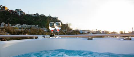 Deluxe-Apartment, Whirlpool, Stadtblick | Blick vom Balkon