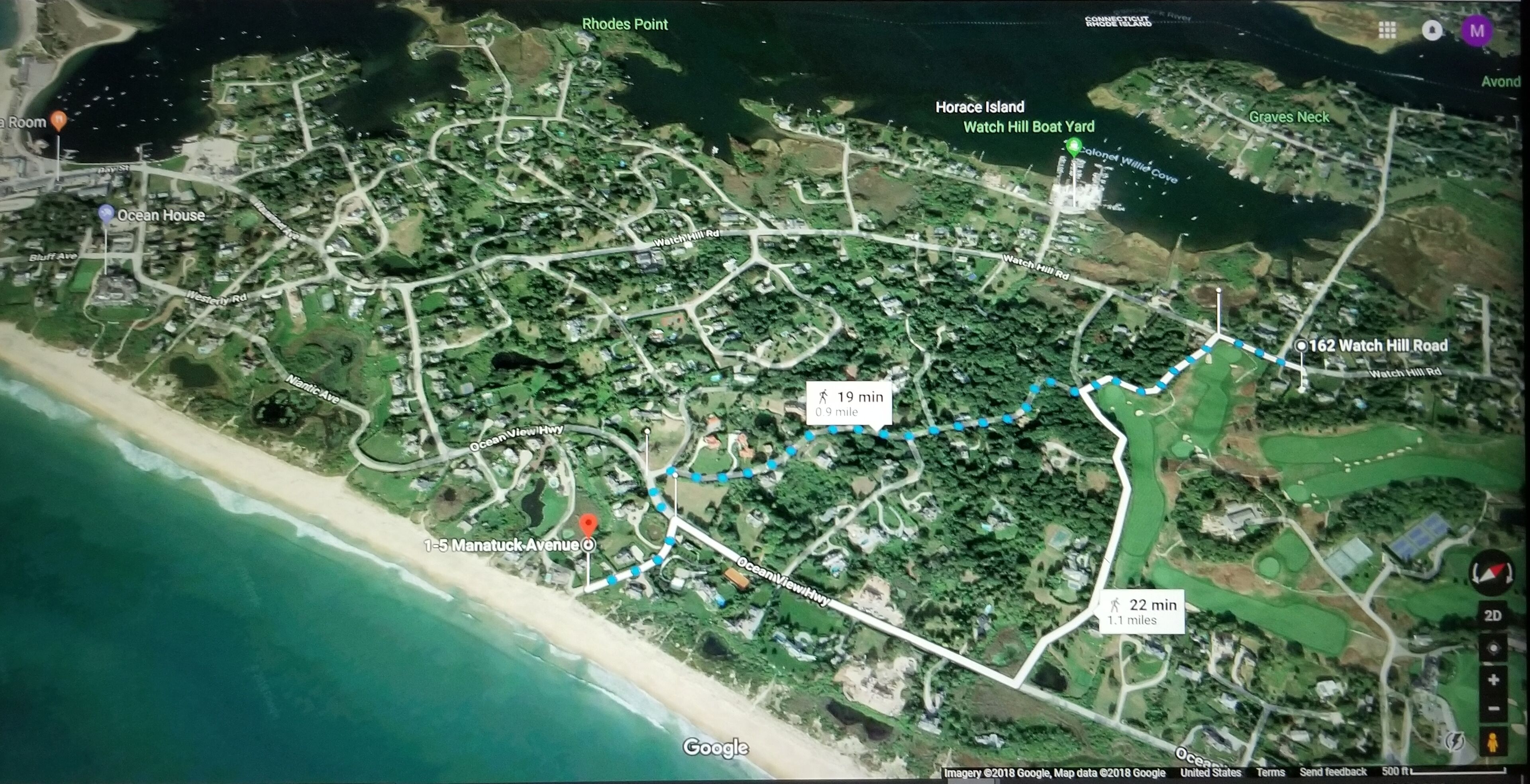 Walk to East Beach Watch Hill