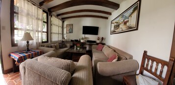 Flat-screen TV, DVD player